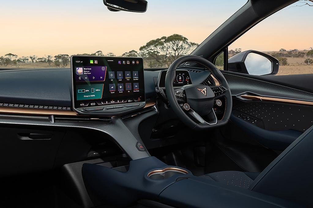 Interior photo of CUPRA Tavascan dashboard